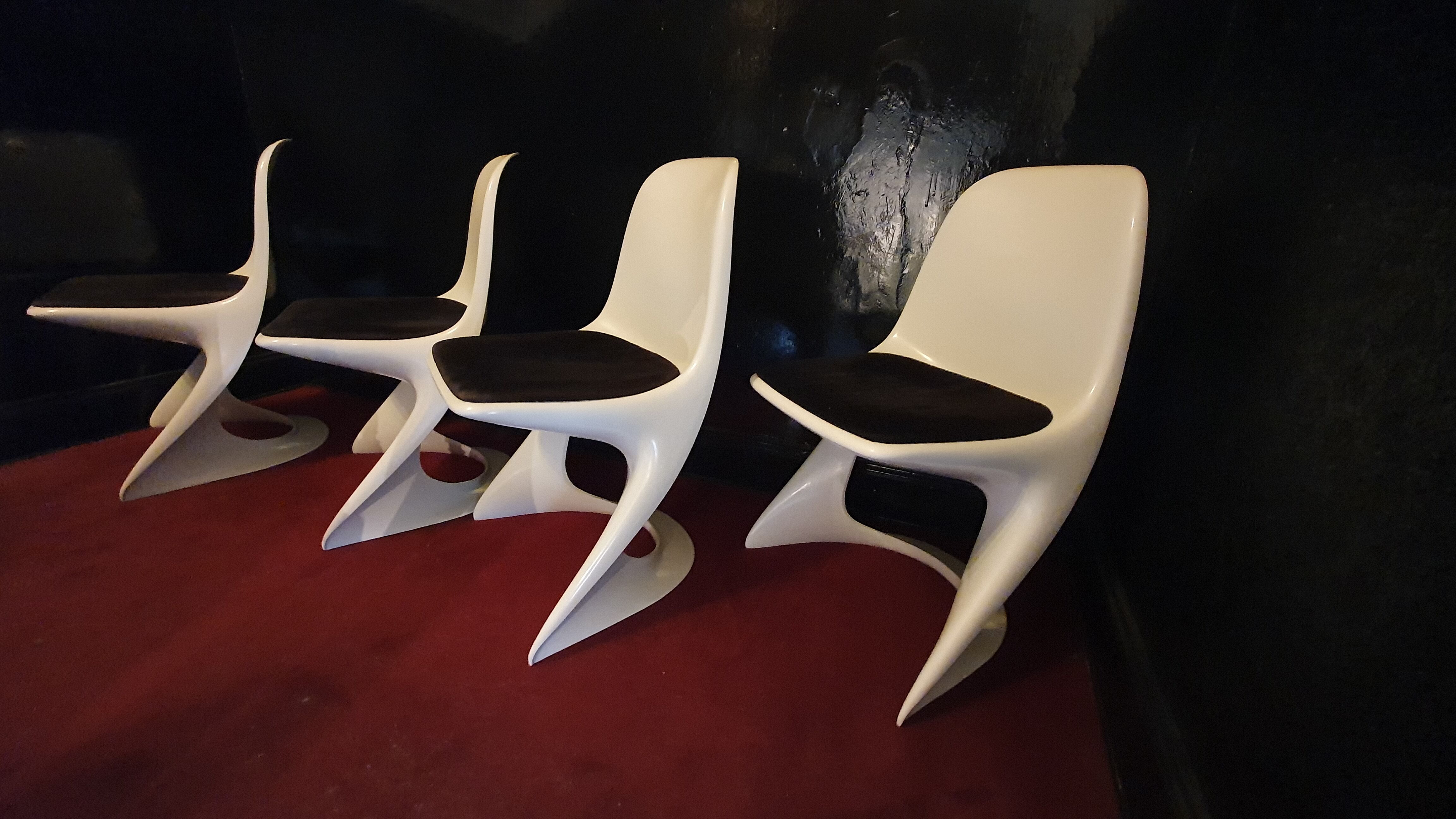 Lot 4 chaises casala vintage par Alexander Begge 1ère édition