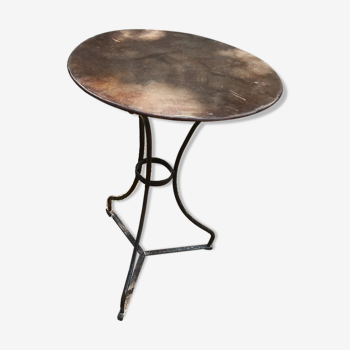 Wrought iron pedestal table