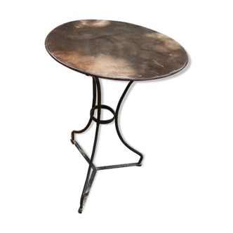 Wrought iron pedestal table