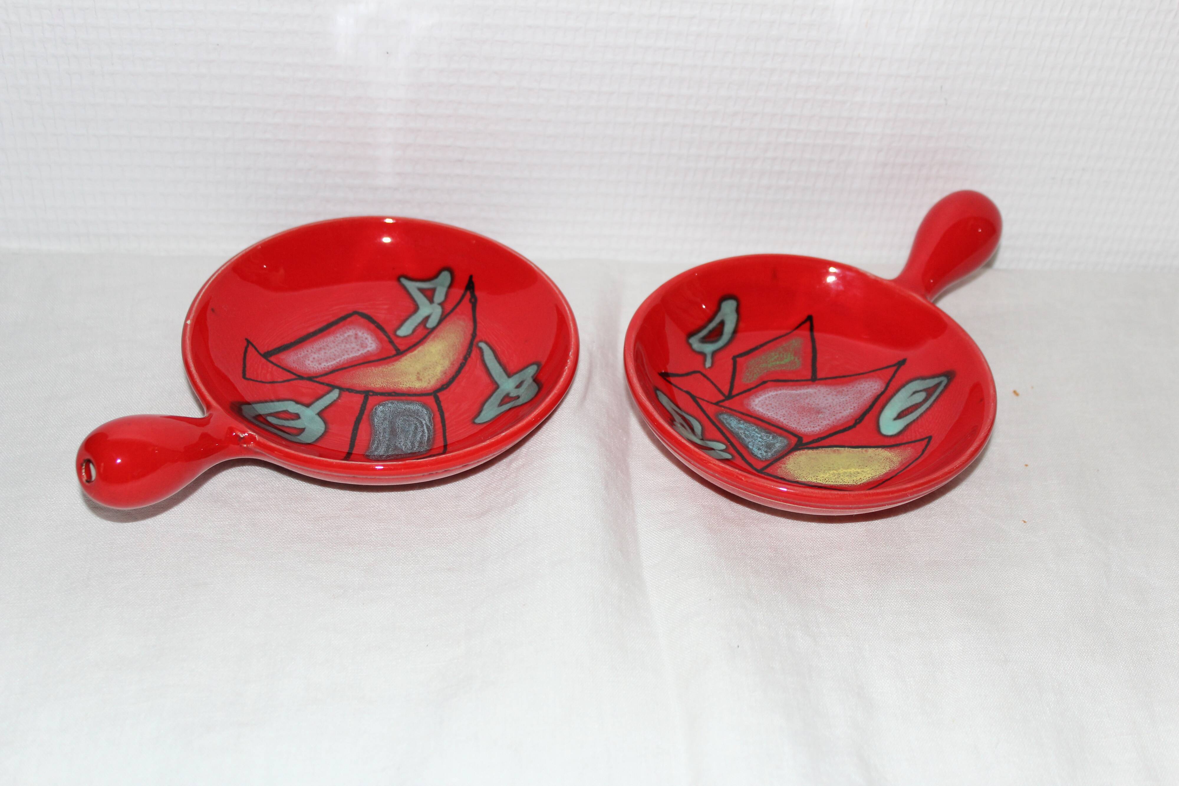 Set of two cups cerenne vallauris 1950