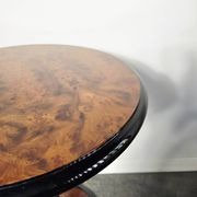 Side table in walnut and ebony wood in Art Deco style