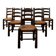 Vintage French Brutalist Dining Chairs by Georges Robert, 1950s, Set of 6