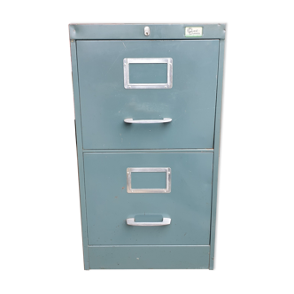 Old industrial binder in two-drawer in sheet metal