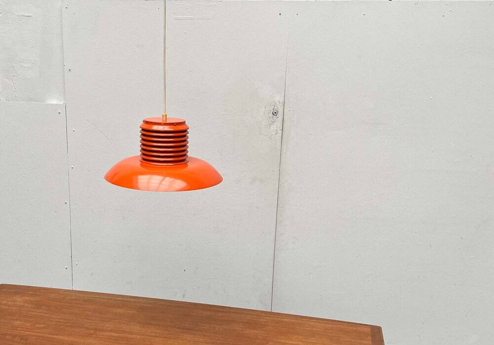 Mid-Century Modern German Space Age Orange Pendant Lamp, 1960s