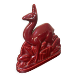 Sculpture Lama Charles Lemanceau Faience ST Clément France Art Déco 1930