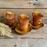 6 vintage "volcan" cups