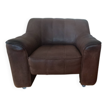 Swiss club chair by Sede Designer Leather Model DS44 1970s