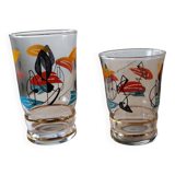 Set of 9 vintage Miro glasses