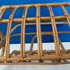 Vintage rattan magazine holder