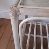 Rattan side table / bedside table 50s-60s