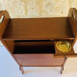 Vintage side table with magazine rack, 1960s