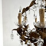 Chandelier with tassels and golden brass
