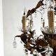 Chandelier with tassels and golden brass