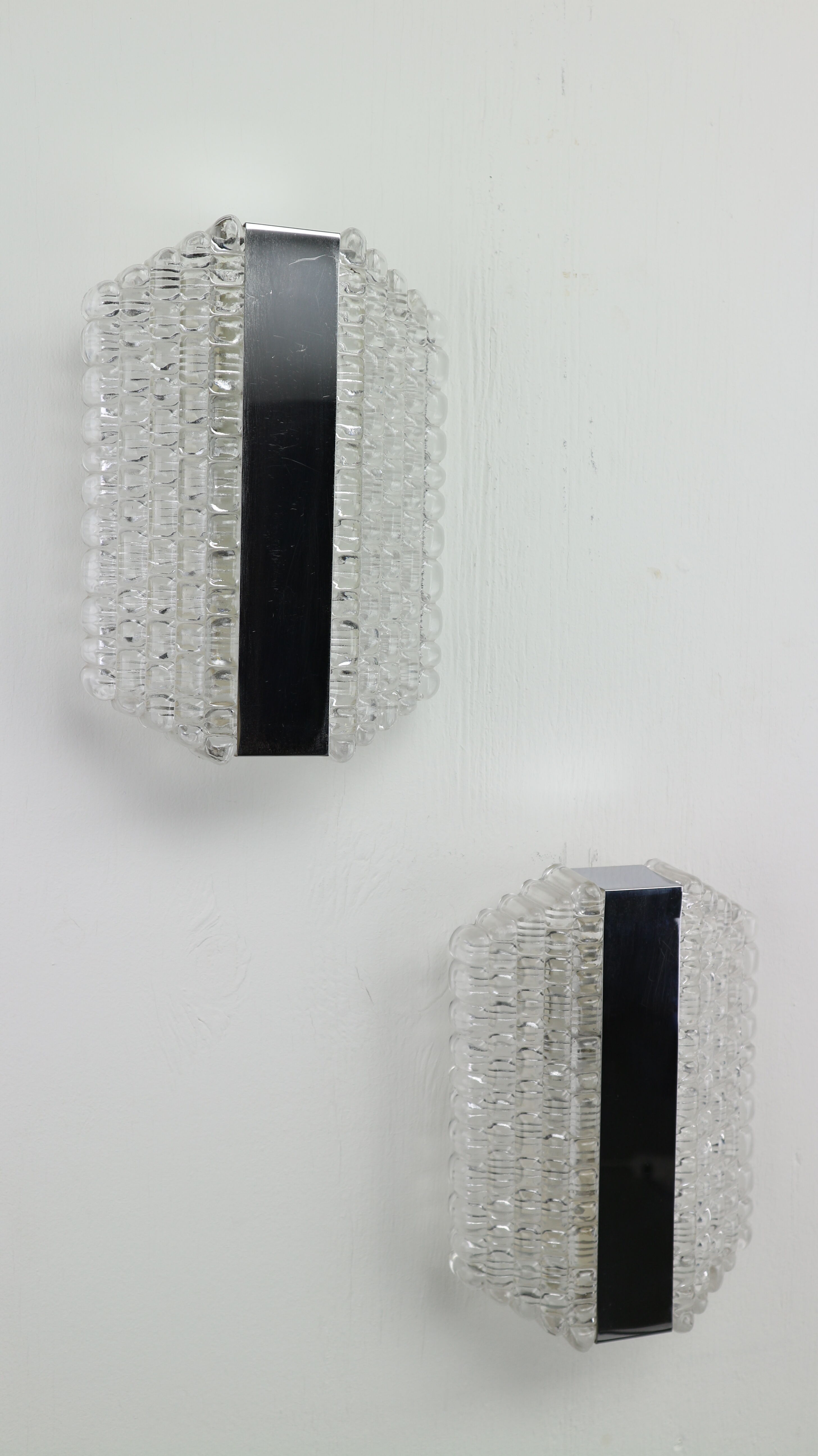 Ensemble de 2 appliques par Kaiser Leuchten années 1960