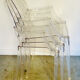 3 Louis Ghost armchairs by Philippe Starck