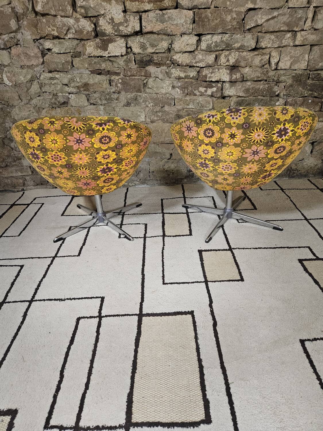 Pair of polystyrene cocktail shells 1970s