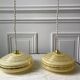 Suspension in glass of Clichy yellow and golden edging years 40-50