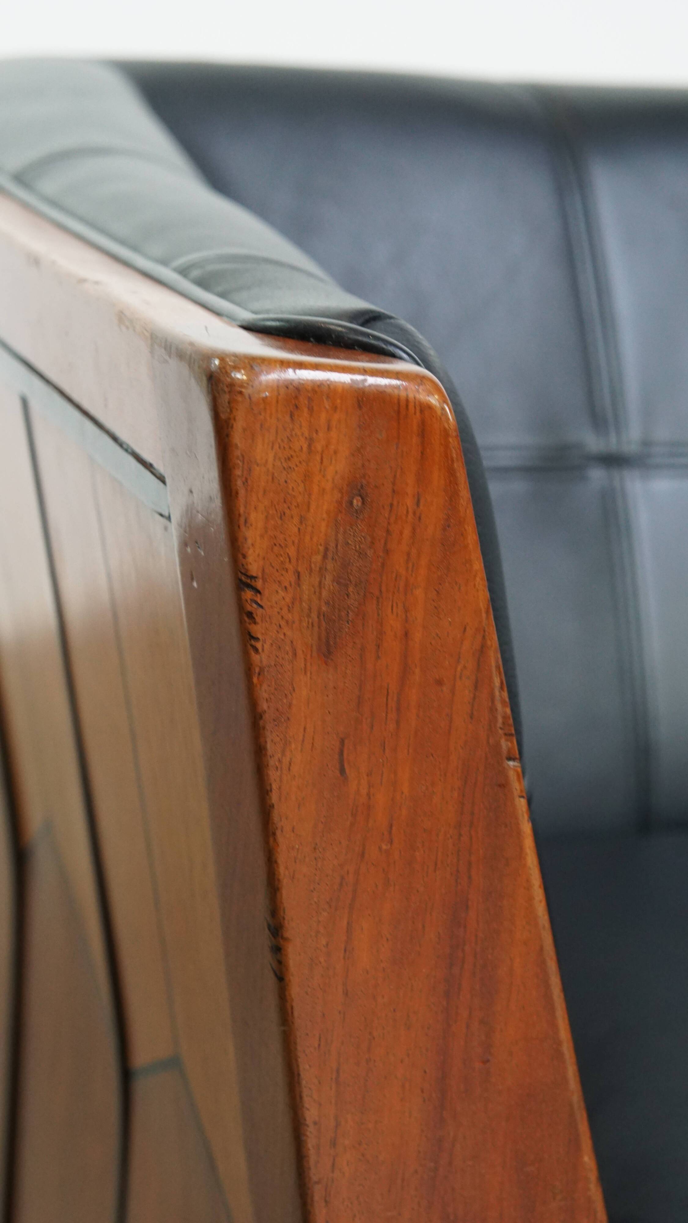 Art Deco 2.5-Seater Leather Sofa