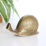 Vintage brass snail