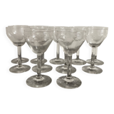 Antique engraved stemware