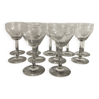 Antique engraved stemware