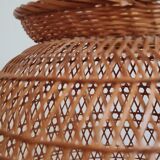 Vintage wicker pendant lamp