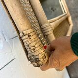 Vintage rattan mirror / romantic wall mirror