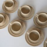 Coffee cup and vintage pyrity sandstone subcup