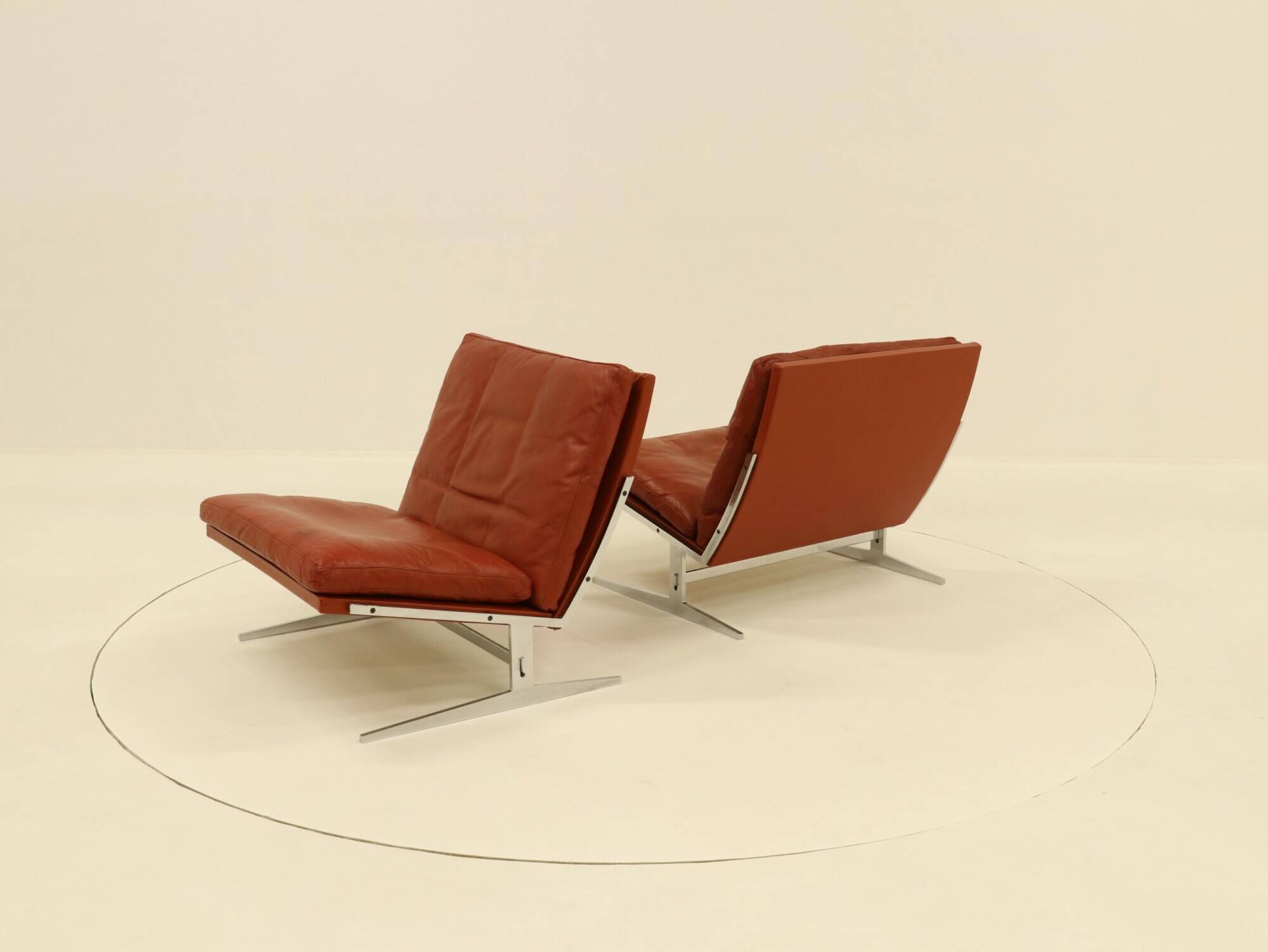 2 Easy Chairs Model BO 561 by Preben Fabricius & Jorgen Kastholm for BO-EX 1960s