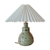 Upcycled lamp in pleated sandstone lampshade