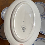 Set of 7 flat plates and 1 dish Lorris Gien