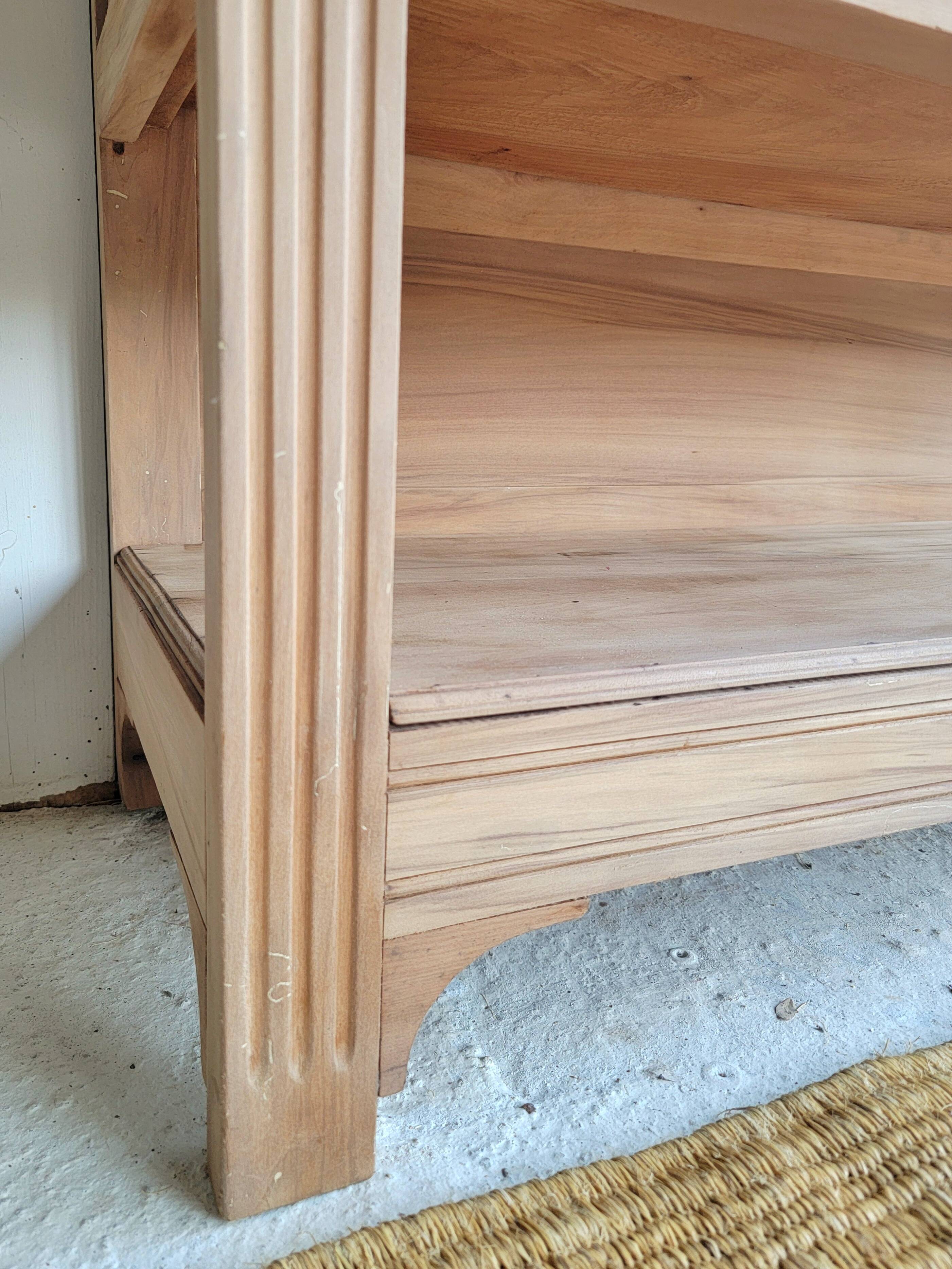 Antique wooden and marble buffet console