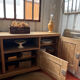 Raw wood sideboard