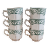 Set of 6 iron earth coffee cups