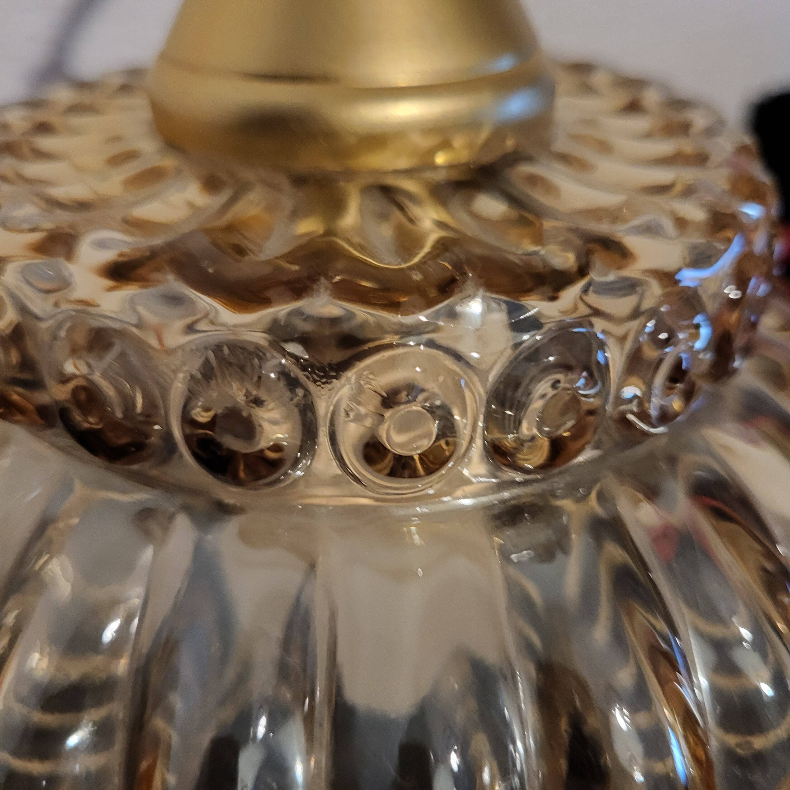 amber space age globe suspension, 1970