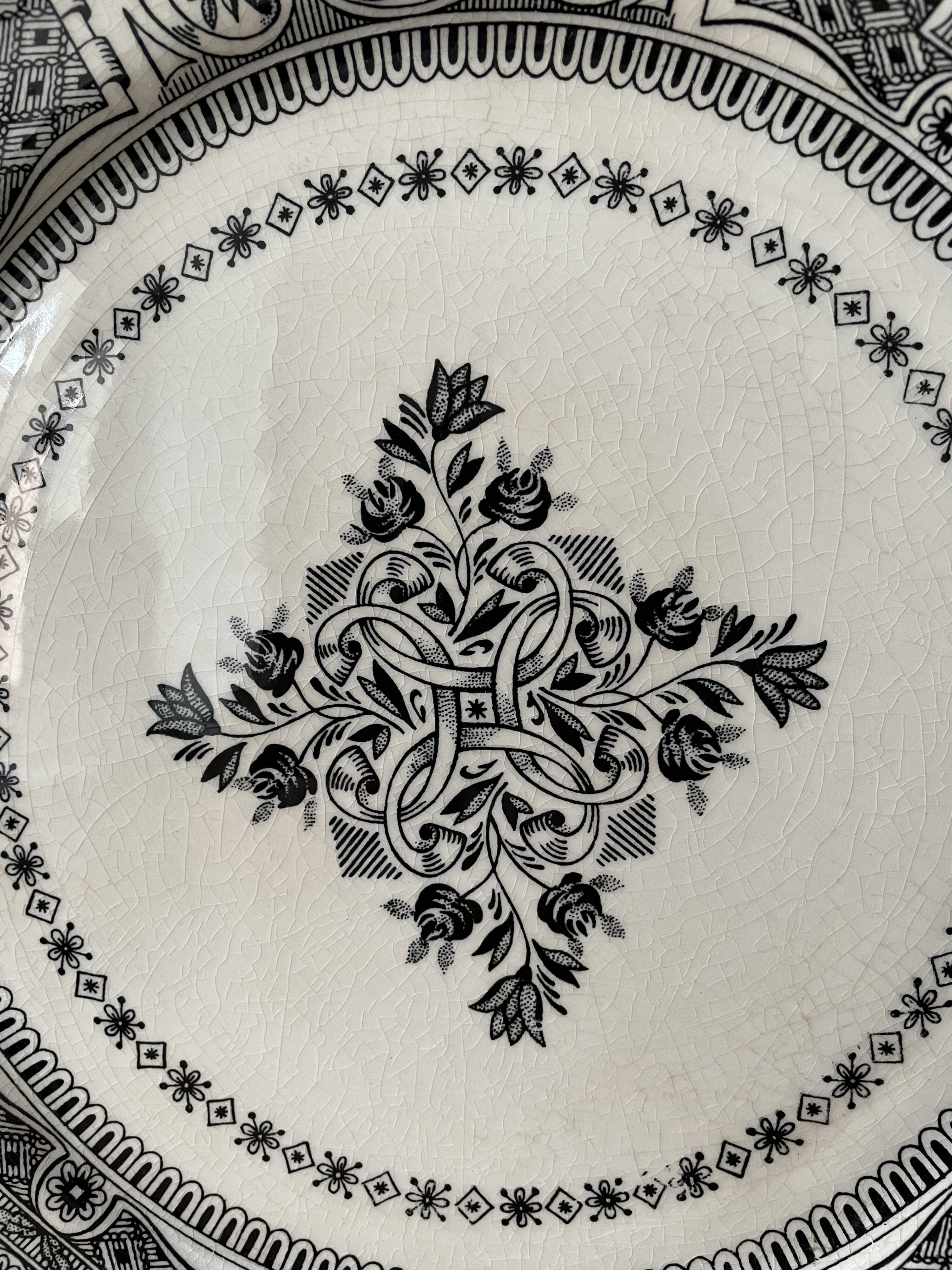 Old earthenware dish of Gien