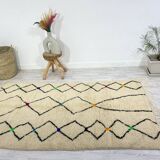 Handmade wool Berber rug 250 X 132 CM