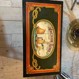 Anchor line painted wooden chest