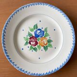 6 old flat plates in Longchamp earthenware