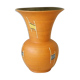 Vintage 1950s enamelled terracotta ceramic vase.