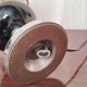 Vintage ceramic table lamp and chrome metal