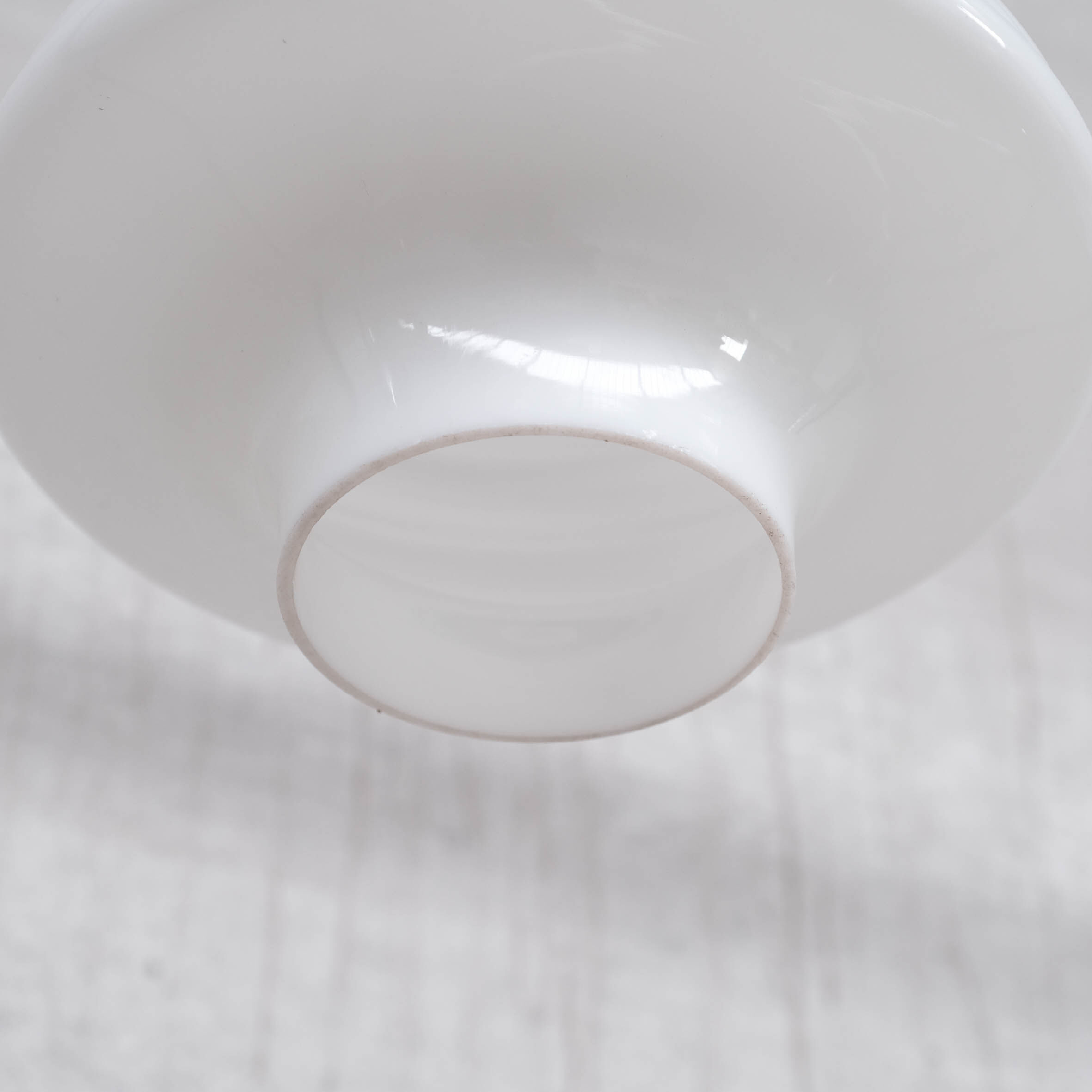 Opaline and Brass French Pendant Light