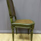 Set of 10 chairs in painted beech and Louis XVI style caning