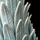 1.05 m pineapple lamp in turquoise ceramic on a gilded wooden base from the 1950s