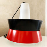 Fog and moerup pendant light - danish mid-century - vintage lamp - red & black - 1960s design