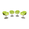 Vintage ‘little tulip’ office chairs green Pierre Paulin Artifort