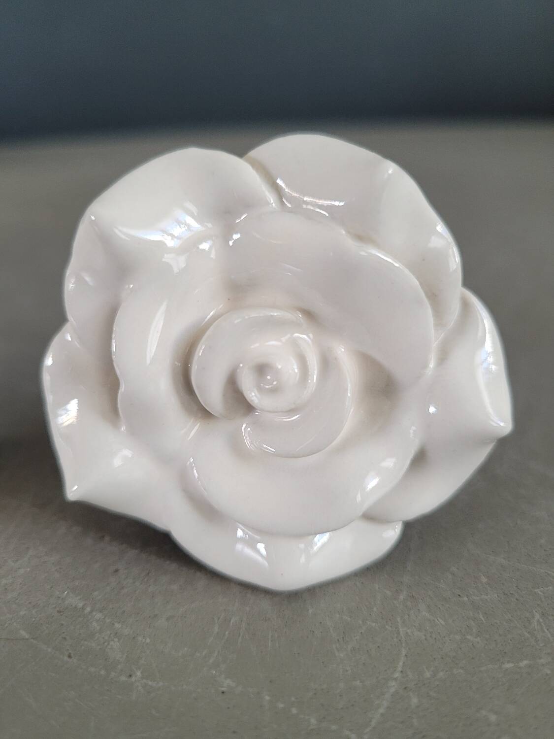 Paire de boutons de meubles en porcelaine