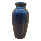 Puisaye stoneware vase signed Léon Pointu