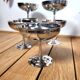 Set of 6 vintage stainless steel ice cream cups Letang Remy 1970