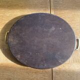 Service tray in marquetry